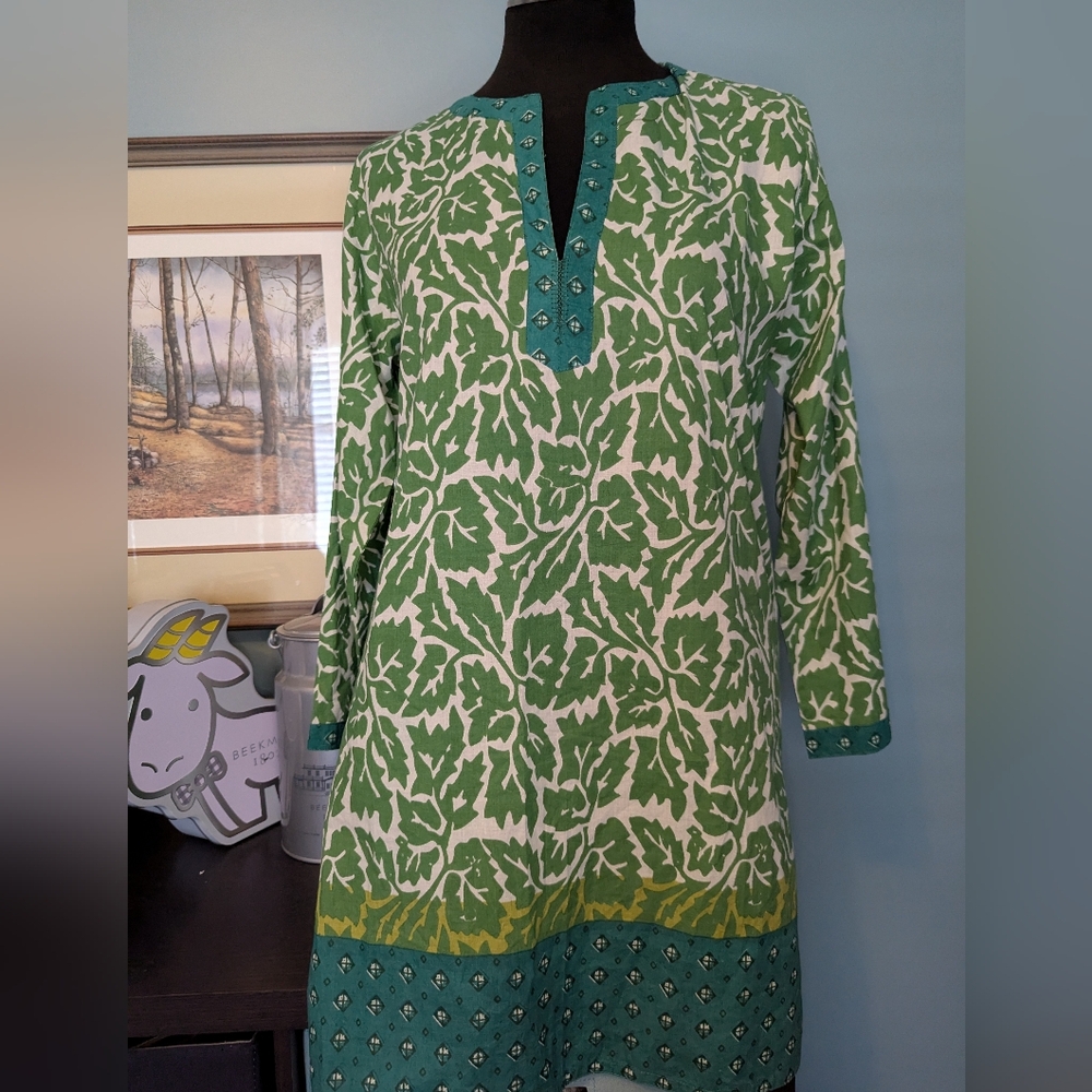 Roberta Roller Rabbit Womens Cotton Kurta Tunic, Size Small